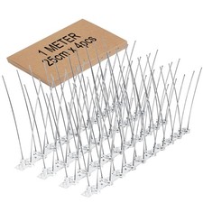Bird Spikes, Bird Deterrent, 4 Strip Stainless Steel Anti Bird Spikes, Repellent picture