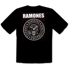 Ramones - HEY HO LETs Go Logo Rock Musik schwarz T-Shirt -279 FREESHIPS picture
