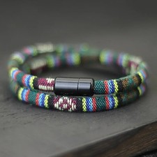 NEW Men’s Boho Rope Magnetic Bracelet Adventure Survival Beach Surf Pulsera picture