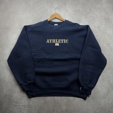 vintage 90s russell athletic made in usa embroidered crewneck sweatshirt picture