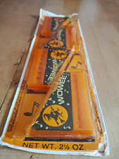 Wowee Halloween Noisemakers Whistles Set, 4-Pack Orange & Black. New In Package picture