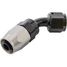JEGS 45-Degree HD AN Hose End Fitting [-8 AN Female Swivel, Black/Silver] picture