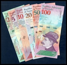 Venezuela UNC Notes Set 2, 5, 10, 20, 50, 100 Bolivares Soberanos 2018 Lot 6 pcs picture