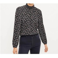 Loft Women's Vine Smocked Mock Top picture