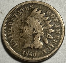 1860 Indian Head cent Good condition  2 picture