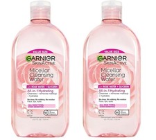 Garnier SkinActive Micellar Cleansing Water Rose Water Glycerin 23.7 Oz - 2 Pack picture