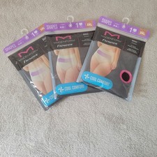 Maidenform Flexees Shapewear Briefs 3PK Size 3XL Firm Control Black Cool Comfort picture