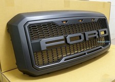 For 11-16 Ford F250 F350 F450 Super Duty Front Bumper Grille Matte Black w/ LEDs picture