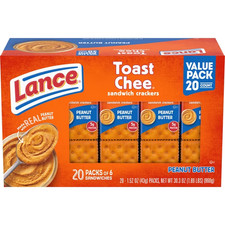 Lance Toast Chee Peanut Butter Sandwich Crackers - 20 Pack picture