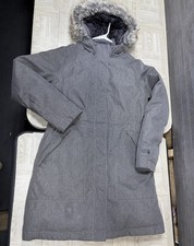 The North Face Arctic Parka Hyvent Women Lg Ski Coat Grey Zip Jacket Down picture