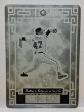 2024 Historic Autographs- Tom Glavine PRINTING PLATE 1/1 Black #103 (P3) picture