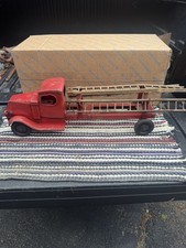 Vintage 1920s Turner Co.Pressed Steel Ladder Truck Firetruck Rare  NO SHIPPING picture