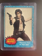 1977 Topps Star Wars Blue Harrison Ford as Han Solo SGC 8.5 RC #58 RARE Centered picture