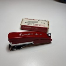 Vintage Swingline Tot 50 Red Mini Stapler with Staple Refill Box  picture