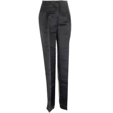 CNC Costume National Silk Black Trouser Pant Skinny Sz 40 Us 2 picture