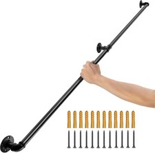 VEVOR 6FT Pipe Stair Handrail, 440LBS Carbon Steel, Wall Mount picture