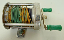 Vintage Pflueger Akron No. 1893 Baitcasting Reel Green Marble Pyralin Handles picture