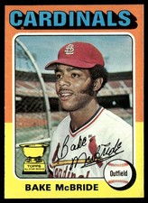 1975 Topps Baseball Card Bake McBride St. Louis Cardinals #174 NM picture
