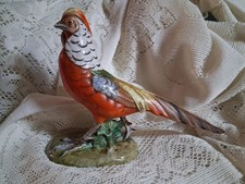 Ugo Zaccagnini Porcelain  Pheasant ABSOLUTELY GORGEOUS signed & foil sticker picture