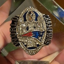 2016 New England Patriots World Champions Super Bowl Ring in Lucite Cube  picture