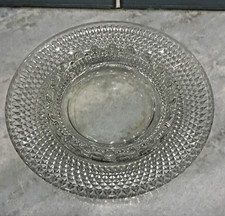 Vintage Clear Pressed Glass Round Ashtray Hobnail Textured Heavy Glass Retro picture