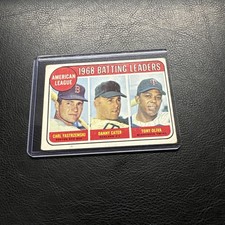 1969 Topps - League Leaders Carl Yastrzemski, Tony Oliva, Danny Cater #1 picture