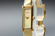 [Exc+5] Vintage GUCCI 1500L Gold 12mm Shell Dial Quartz Women's Watch From JAPAN picture