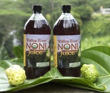 100% HAWAIIAN WAILUA RIVER NONI JUICE Certified Organic: Two Glass 32 oz Bottles picture