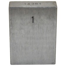 1-inch Gauge Block with AS-1 Grade Inspection Certificate, Steel Rectangle, 1