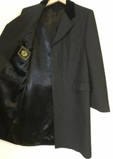 VTG CHIPP Herringbone Wool Party Evening Dinner Suit Dress Overcoat Top Coat 41R picture