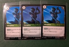 Discipline x3 Playset NM Riftbound Origins OGN 058/298 2x Uncommon and 1x  foil  picture