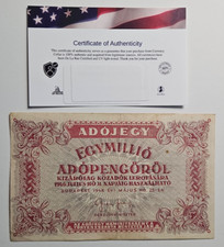 Hungary 1 mil ADOPENGO 1946 P-140 1,000,000,000,000,000,000,000,000 USA SELLER picture