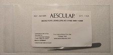 Lot of 2  New AESCULAP MA198R Micro Forceps Jewelers #3 X-Fine  5mm 110mm picture