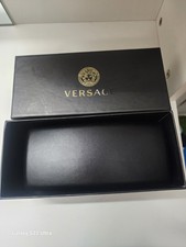  New Authentic Versace Black Hard Eyeglass Case, Box & Cloth picture