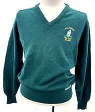 Vintage Glenmuir Ballybunion Golf Pure Green Lambswool Sweater Men's Sz 40 Sz M picture