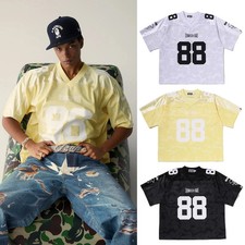 A BATHING APE Men's SOLID CAMO MULTI LOGO RELAXED FIT FOOTBALL JERSEY TEE picture