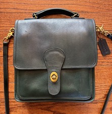 Vintage Pre-1994 Coach Station Bag RARE BOTTLE GREEN picture