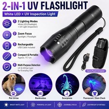 UV Flashlight Black Light Super Bright 120000lm Torch Ultra Violet Lamp LED picture