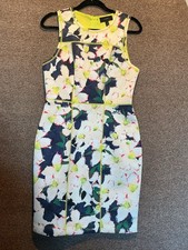 J Crew Body Con Dress Abstract Floral NEW WITH TAG 10 A7551 Lime Green picture