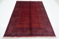 5x7 ft Red Belgic Afghan hand knotted Wool Rug picture