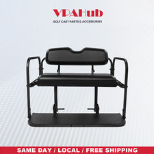VPAHub Golf Cart Rear Flip Seat for Yamaha Drive 2 2017+ Models, Black Cushions picture
