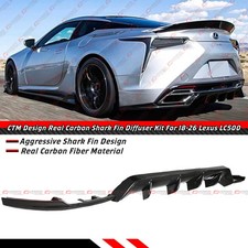 For 2018-26 Lexus LC500 CTM Design Carbon Fiber Rear Diffuser W/ Side Extension picture