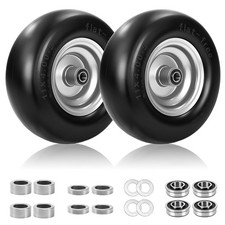 2 PCS 11x4.00-5 Flat Free Lawn Mower Tire and Wheel with 3/4