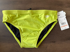 NWT Speedo Mens Size 28 Vibe Acid Lime Swim Brief Trunks Eco Endurance Recycled picture