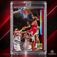 Michael Jordan MJ 1996-97 Topps Stadium Club Hammer Dunk Chicago Bulls Card MINT picture