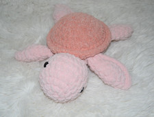 NEW HANDMADE Crochet Plush Pink Stuffed Turtle Animal Perfect Gift  picture