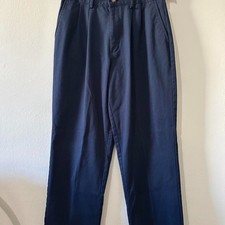 Vintage Dockers Navy Blue Pleated High Rise Trousers – Tagged Size 18 Regular picture