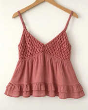 Aéropostale Pink Crochet Babydoll  Tank S picture