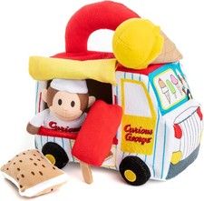 KIDS PREFERRED Curious George Ice Cream Truck Plush Playset -Check Description picture