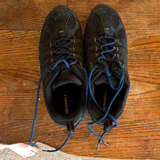 Merrell Men's Lace-Up Trail/Hiking Shoes Black/Blue US Size 10 Pre-Owned picture